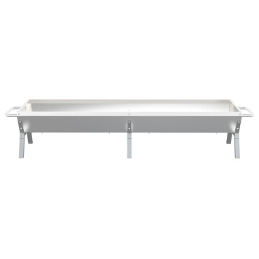 vidaXL Δίσκος Μπάρμπεκιου Ασημί 158x42x31 εκ. από Ανοξείδωτο Ατσάλι