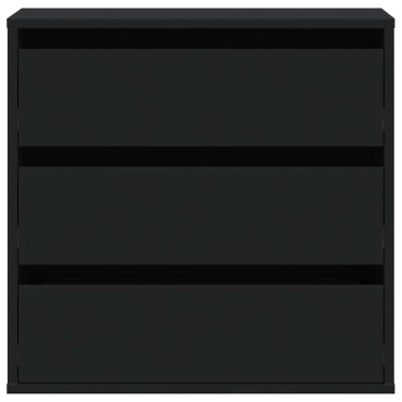 vidaXL Συρταριέρα Γωνιακή Μαύρη 60x41x58cm από Επεξεργασμένο Ξύλο 1 τεμ.