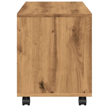 vidaXL Ντουλάπι Τροχήλατο Αρτισιανή Δρυς 72x33x42,5cm Επεξ. Ξύλο 1 τεμ.