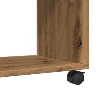 vidaXL Ντουλάπι Τροχήλατο Αρτισιανή Δρυς 72x33x42,5cm Επεξ. Ξύλο 1 τεμ.