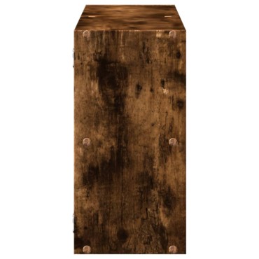 vidaXL Ραφιέρα Τοίχου Καπνιστή Δρυς 100x25x50cm Επεξεργασμένο Ξύλο 1 τεμ.