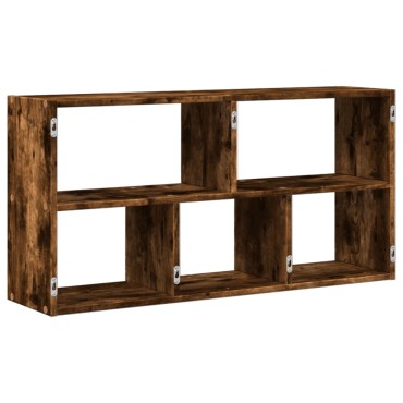 vidaXL Ραφιέρα Τοίχου Καπνιστή Δρυς 100x25x50cm Επεξεργασμένο Ξύλο 1 τεμ.