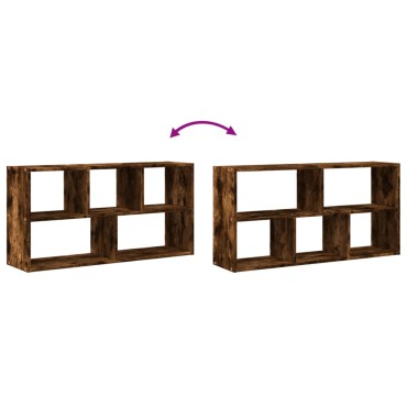 vidaXL Ραφιέρα Τοίχου Καπνιστή Δρυς 100x25x50cm Επεξεργασμένο Ξύλο 1 τεμ.