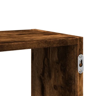 vidaXL Ραφιέρα Τοίχου Καπνιστή Δρυς 100x25x50cm Επεξεργασμένο Ξύλο 1 τεμ.