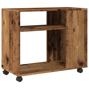 vidaXL Βοηθητικό Τραπέζι με Ρόδες 70x35x60cm Επεξεργ. Ξύλο 1 τεμ.