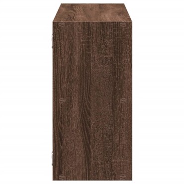 vidaXL Ραφιέρα Τοίχου Καφέ Δρυς 100x25x50cm Επεξεργασμένο Ξύλο 1 τεμ.