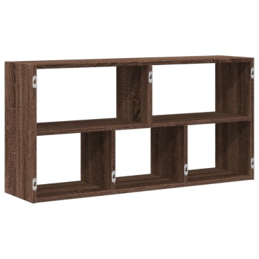 vidaXL Ραφιέρα Τοίχου Καφέ Δρυς 100x25x50cm Επεξεργασμένο Ξύλο 1 τεμ.