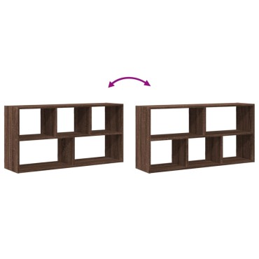 vidaXL Ραφιέρα Τοίχου Καφέ Δρυς 100x25x50cm Επεξεργασμένο Ξύλο 1 τεμ.