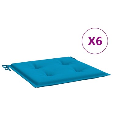 vidaXL Μαξιλάρια Καρέκλας Κήπου 2 τεμ. Μπλε 40x40x3cm Υφασμάτινα