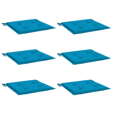 vidaXL Μαξιλάρια Καρέκλας Κήπου 2 τεμ. Μπλε 40x40x3cm Υφασμάτινα