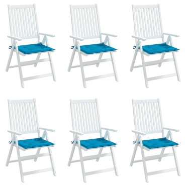 vidaXL Μαξιλάρια Καρέκλας Κήπου 2 τεμ. Μπλε 40x40x3cm Υφασμάτινα