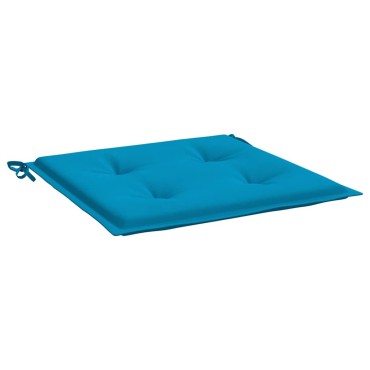 vidaXL Μαξιλάρια Καρέκλας Κήπου 2 τεμ. Μπλε 40x40x3cm Υφασμάτινα