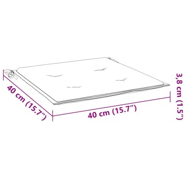 vidaXL Μαξιλάρια Καρέκλας Κήπου 2 τεμ. Μπλε 40x40x3cm Υφασμάτινα