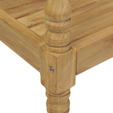 vidaXL Καρέκλες Batavia 2 τεμ. από Ξύλο Teak & Κόκκινα Καρό Μαξιλάρια 55x51,5x84cm