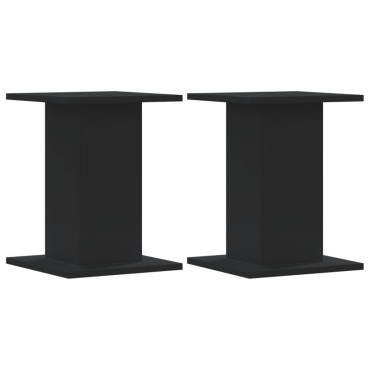vidaXL Βάσεις Φυτών 2 τεμ. Μαύρες 30x30x40 εκ. από Επεξεργασμένο Ξύλο
