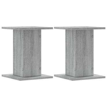 vidaXL Βάσεις Φυτών 2 Τεμ. Γκρι Sonoma 30x30x40 εκ. Επεξεργασμένο Ξύλο
