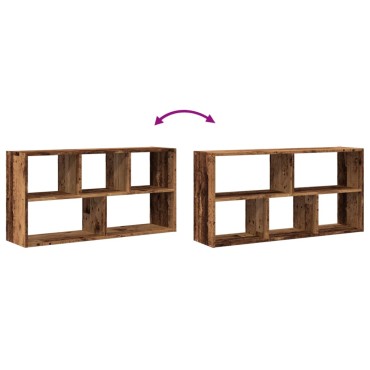 vidaXL Ραφιέρα Τοίχου Όψη Παλαιού Ξύλου 100x25x50cm από Επεξ. Ξύλο 1 τεμ.