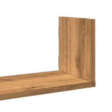 vidaXL Ραφιέρες Τοίχου 3 τεμ. Αρτισιανή Δρυς 80x18x18cm Επεξ. Ξύλο