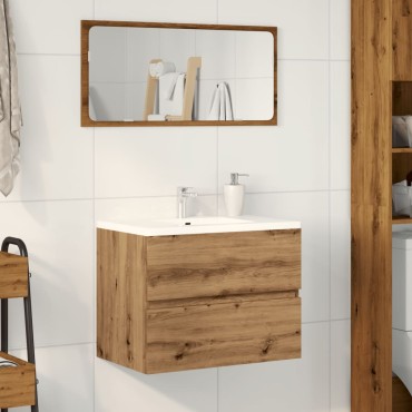 vidaXL Ντουλάπι Μπάνιου Αρτισιανή Δρυς 60x38,5x45cm Επεξ. Ξύλο