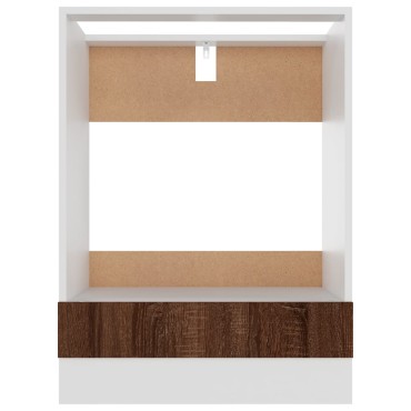 vidaXL Ντουλάπι Φούρνου Riga Καφέ Δρυς 60x46x81,5cm Επεξεργ. Ξύλο 1 τεμ.