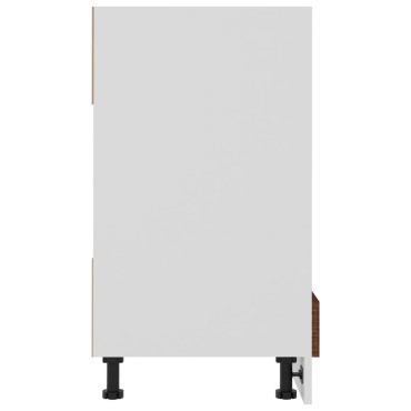 vidaXL Ντουλάπι Φούρνου Riga Καφέ Δρυς 60x46x81,5cm Επεξεργ. Ξύλο 1 τεμ.