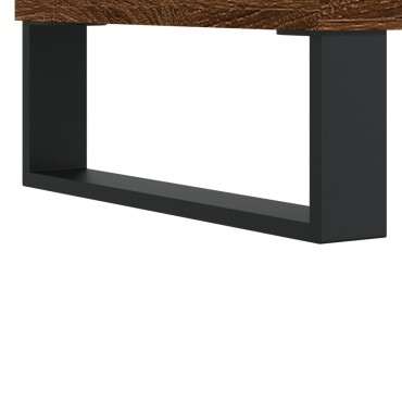 vidaXL Έπιπλο Δίσκων Καφέ Δρυς 100x38x48cm από Επεξεργασμένο Ξύλο 1 τεμ.