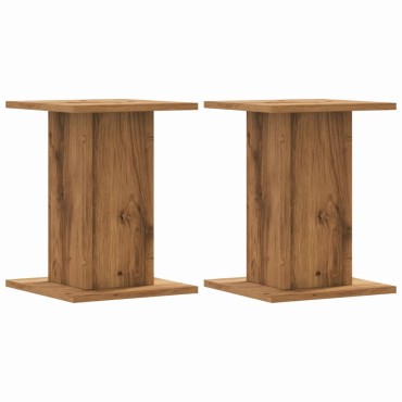 vidaXL Βάσεις Φυτών 2 τεμ. Αρτισιανή Δρυς 30x30x40 εκ. Επεξ. Ξύλο