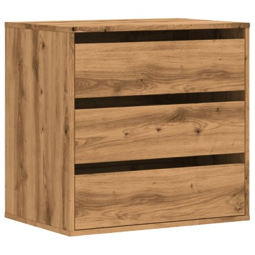 vidaXL Συρταριέρα Γωνιακή Αρτισιανή Δρυς 60x41x58cm Επεξεργ. Ξύλο 1 τεμ.