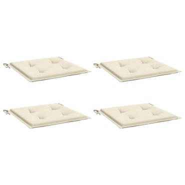 vidaXL Μαξιλάρια Καρέκλας Κήπου 4 τεμ. Κρεμ 50x50x3cm Ύφασμα Oxford