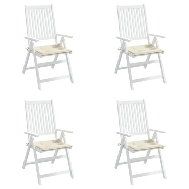 vidaXL Μαξιλάρια Καρέκλας Κήπου 4 τεμ. Κρεμ 50x50x3cm Ύφασμα Oxford