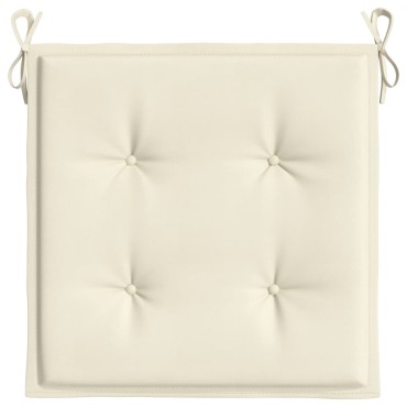 vidaXL Μαξιλάρια Καρέκλας Κήπου 4 τεμ. Κρεμ 50x50x3cm Ύφασμα Oxford