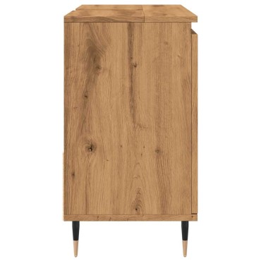 vidaXL Ντουλάπι Μπάνιου τεχνίτης Δρυς 65x33x60cm Επεξεργασμένο Ξύλο 1 τεμ.