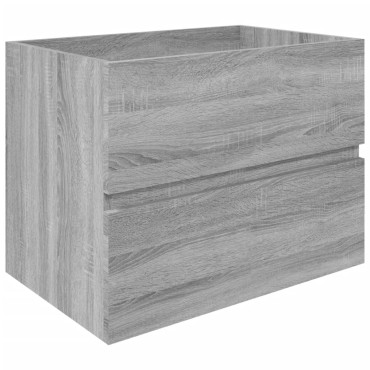 vidaXL Ντουλάπι Νιπτήρα Γκρι Sonoma 60x38,5x45cm Επεξεργασμένο Ξύλο 1 τεμ.