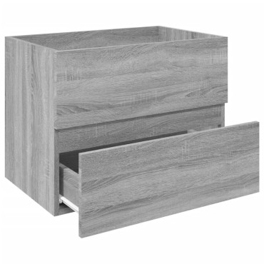 vidaXL Ντουλάπι Νιπτήρα Γκρι Sonoma 60x38,5x45cm Επεξεργασμένο Ξύλο 1 τεμ.