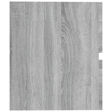 vidaXL Ντουλάπι Νιπτήρα Γκρι Sonoma 60x38,5x45cm Επεξεργασμένο Ξύλο 1 τεμ.
