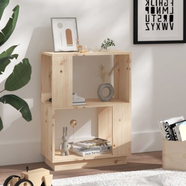 vidaXL Βιβλιοθήκη/Διαχωριστικό Χώρου 51x25x70cm Μασίφ Ξύλο Πεύκου 1 τεμ.