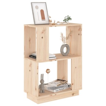 vidaXL Βιβλιοθήκη/Διαχωριστικό Χώρου 51x25x70cm Μασίφ Ξύλο Πεύκου 1 τεμ.