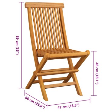 vidaXL Καρέκλες Κήπου 6 τεμ. Μασίφ Ξύλο Teak Φωτεινά Πράσινα Μαξιλάρια 47x60x89cm