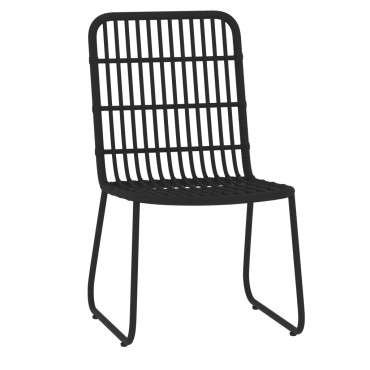 vidaXL Σετ Τραπεζαρίας Κήπου 5 τεμ. Μαύρο 140x70x74cm