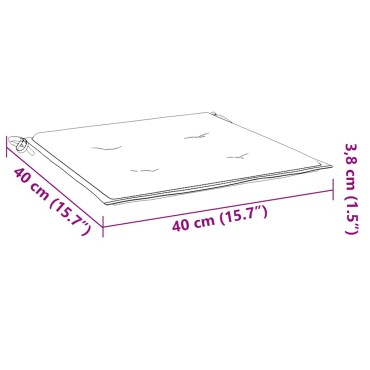 vidaXL Μαξιλάρια Καρέκλας Κήπου 2 τεμ. Μπλε 40x40x3cm Υφασμάτινα