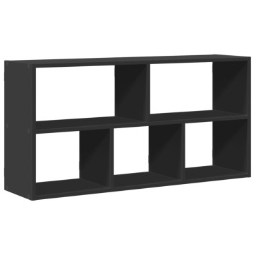 vidaXL Ράφι Τοίχου Μαύρη 100x25x50cm από Επεξεργασμένο Ξύλο 1 τεμ.