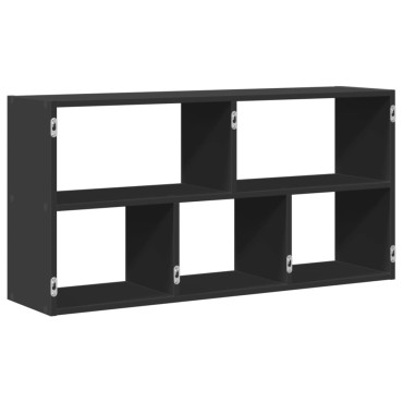 vidaXL Ράφι Τοίχου Μαύρη 100x25x50cm από Επεξεργασμένο Ξύλο 1 τεμ.