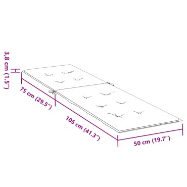 vidaXL Μαξιλάρι Ξαπλώστρας Μπλε & Λευκό Ριγέ από Ύφασμα Oxford 180x50x4cm