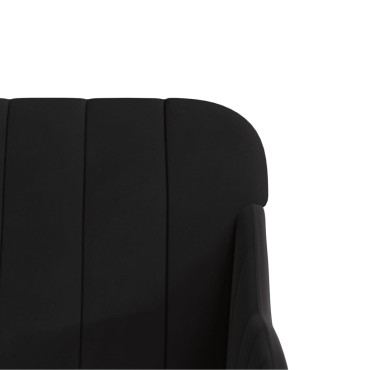 vidaXL Πολυθρόνα Μαύρη 63x76x 80cm Βελούδινη 1 τεμ.