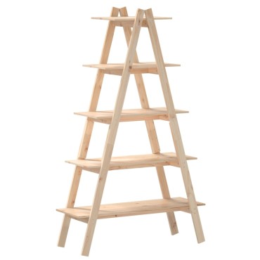 vidaXL Ραφιέρα 5 Επιπέδων Σχήμα Α 110x40x180,5cm Μασίφ Ξύλο Πεύκου 1 τεμ.