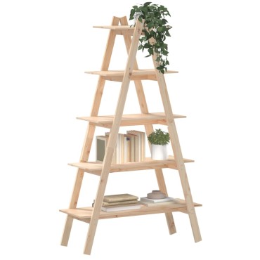 vidaXL Ραφιέρα 5 Επιπέδων Σχήμα Α 110x40x180,5cm Μασίφ Ξύλο Πεύκου 1 τεμ.