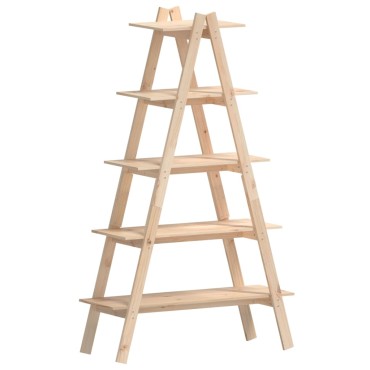 vidaXL Ραφιέρα 5 Επιπέδων Σχήμα Α 110x40x180,5cm Μασίφ Ξύλο Πεύκου 1 τεμ.