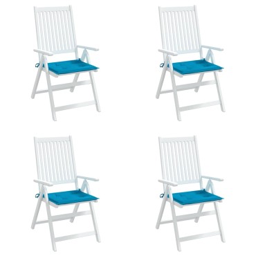 vidaXL Μαξιλάρια Καρέκλας Κήπου 4 τεμ. Μπλε 40x40x3cm Υφασμάτινα