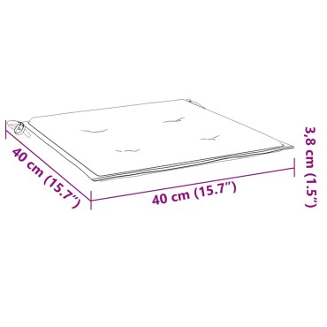 vidaXL Μαξιλάρια Καρέκλας Κήπου 4 τεμ. Μπλε 40x40x3cm Υφασμάτινα