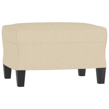 vidaXL Υποπόδιο Κρεμ 60x50x41cm Υφασμάτινο 1 τεμ.